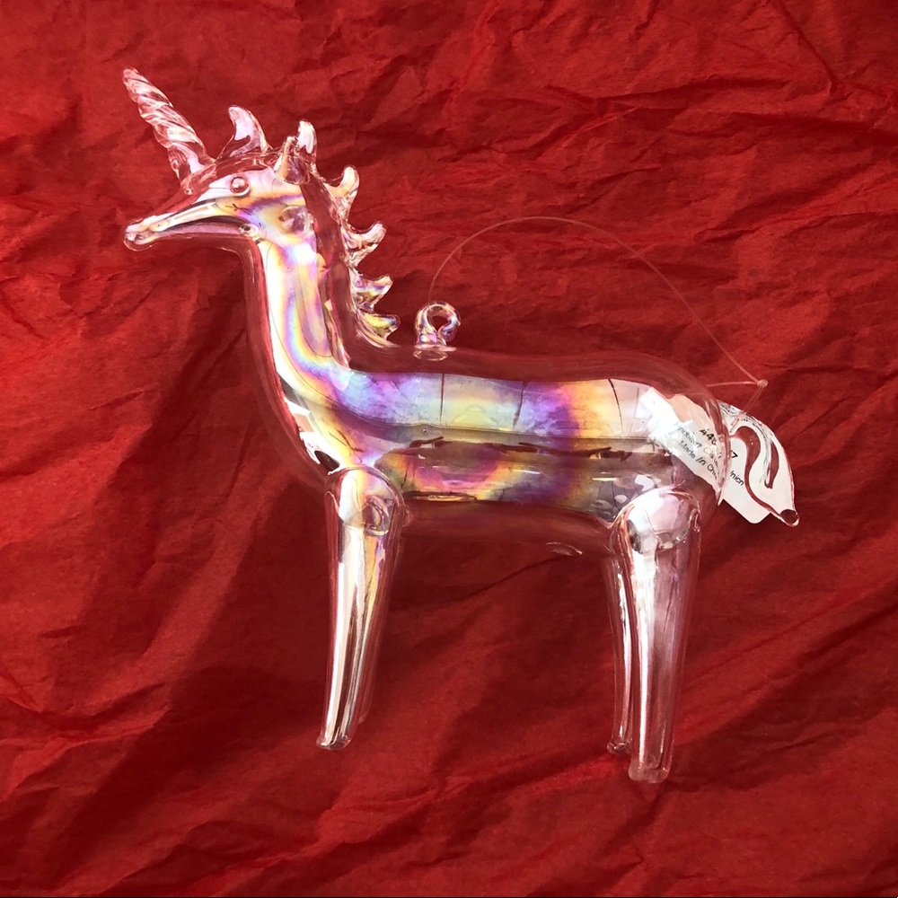 Glass Unicorn Ornament